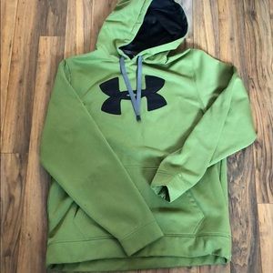 Under Armour olive green sweatshirt.